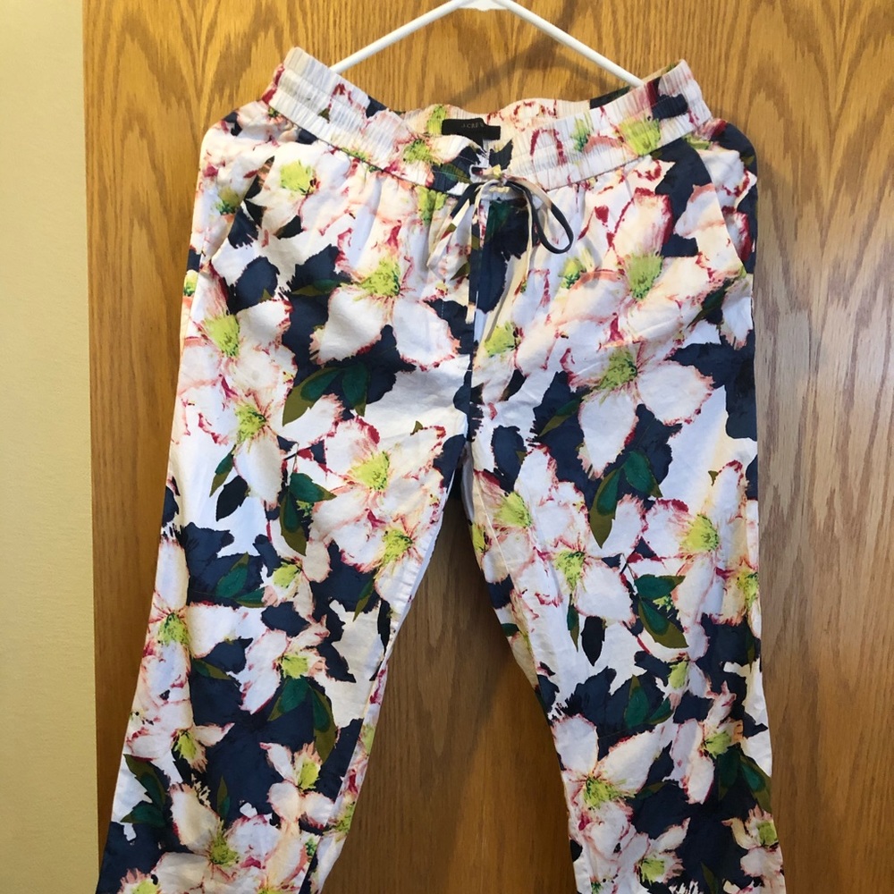 J.Crew floral printed pants
